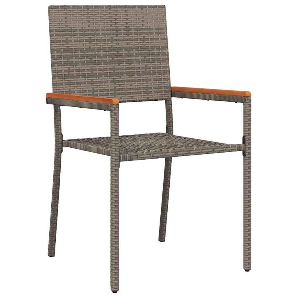 Have Spisebordssæt med pude 5 pcs Grå polyrattan