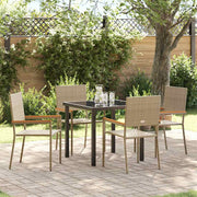 Have Spisebordssæt med pude 5 pcs Beige polyrattan