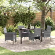 Have Spisebordssæt med pude 5 pcs Grå polyrattan