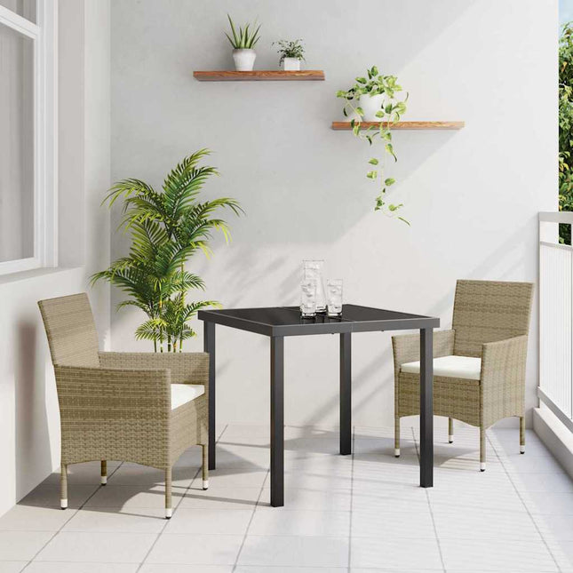 Have Spisebordssæt 3 stk. Beige polyrattan