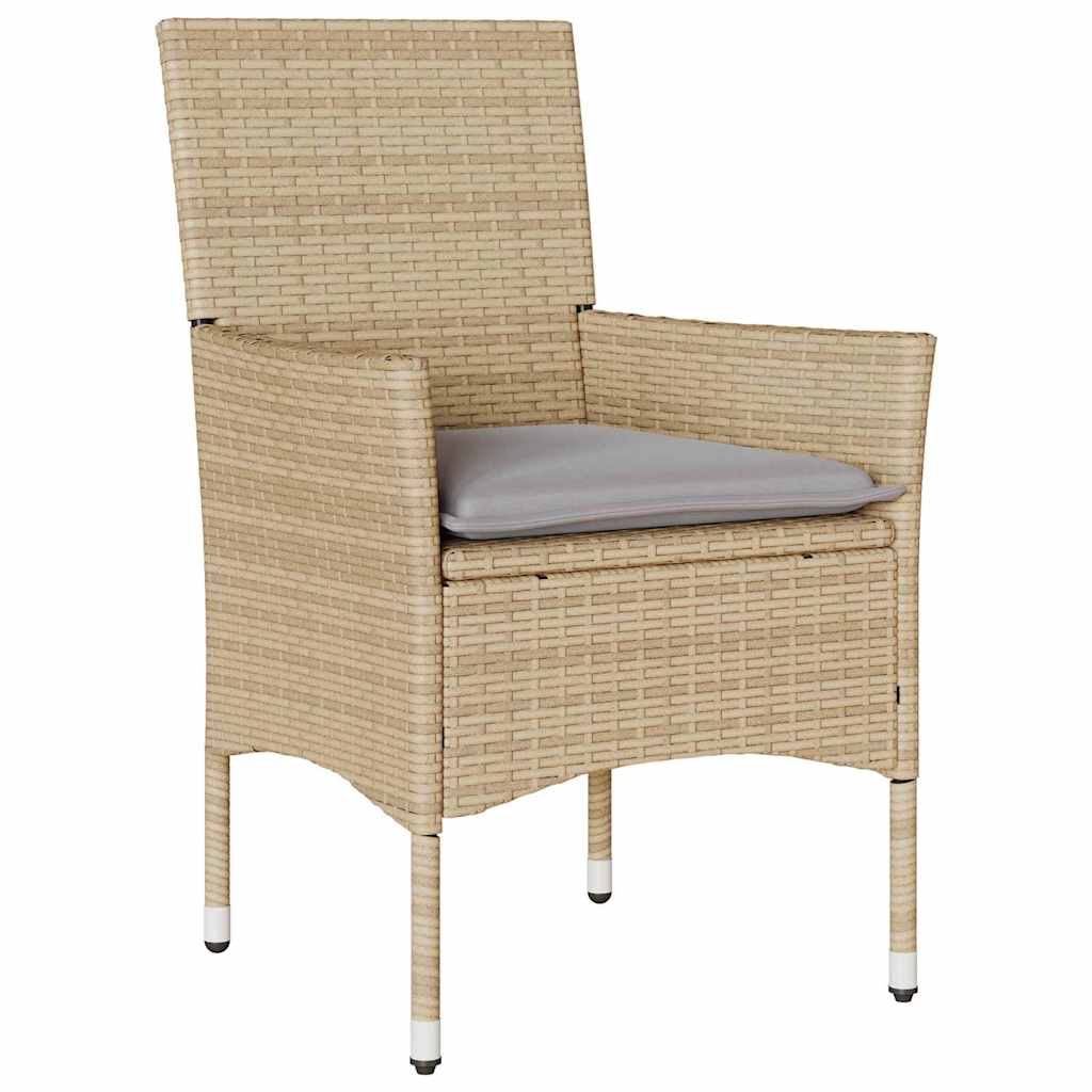 Have Spisebordssæt med pude 5 pcs Beige polyrattan