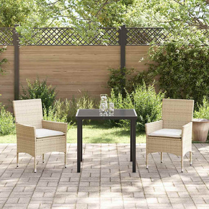 Have Spisebordssæt med pude 3 pcs Beige polyrattan