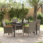 Have Spisebordssæt med pude 5 pcs Grå polyrattan