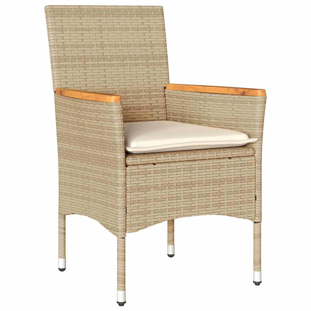 Have Spisebordssæt med pude 5 pcs Beige polyrattan