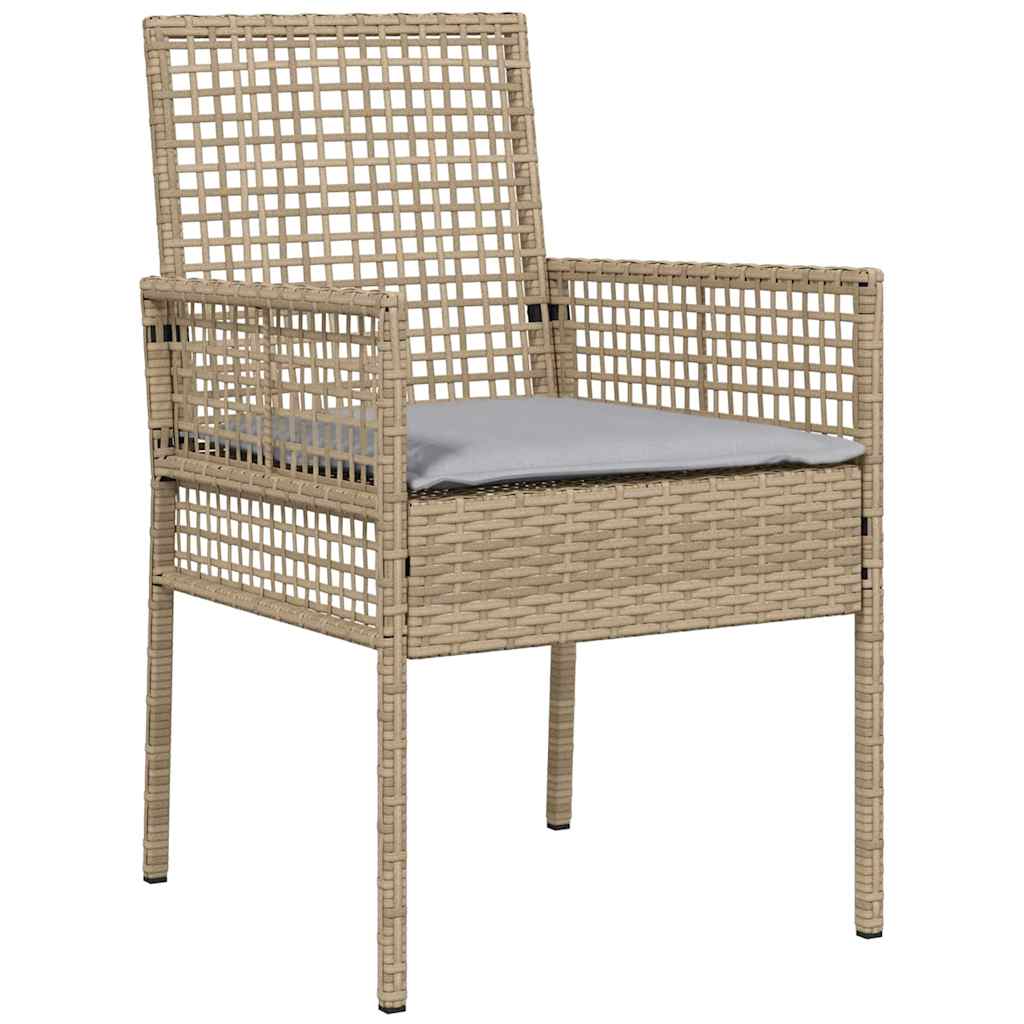 Have Spisebordssæt med pude 3 pcs Beige polyrattan