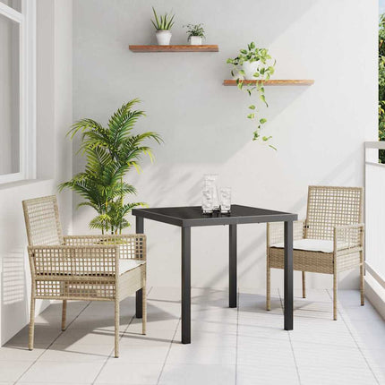Have Spisebordssæt med pude 3 pcs Beige polyrattan