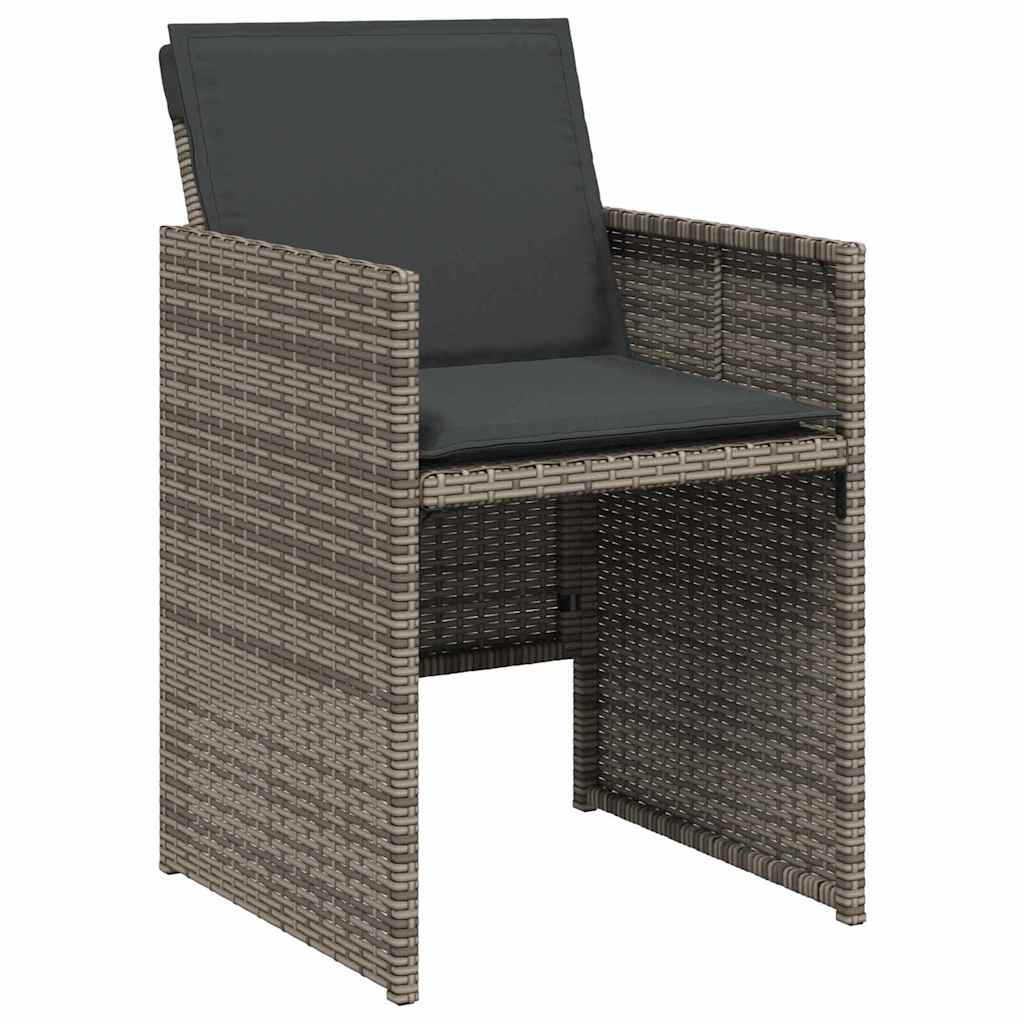 Have Spisebordssæt med pude 5 pcs Grå polyrattan
