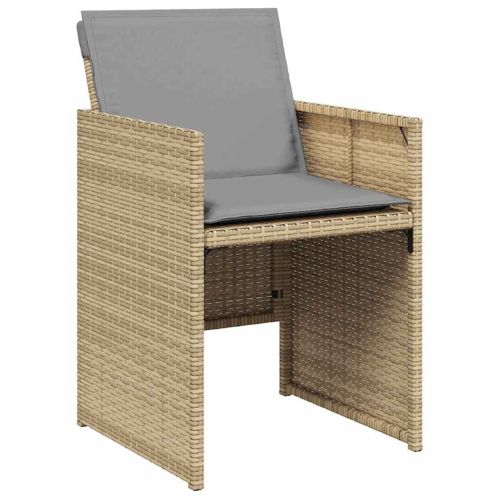Have Spisebordssæt med pude 5 pcs Beige polyrattan