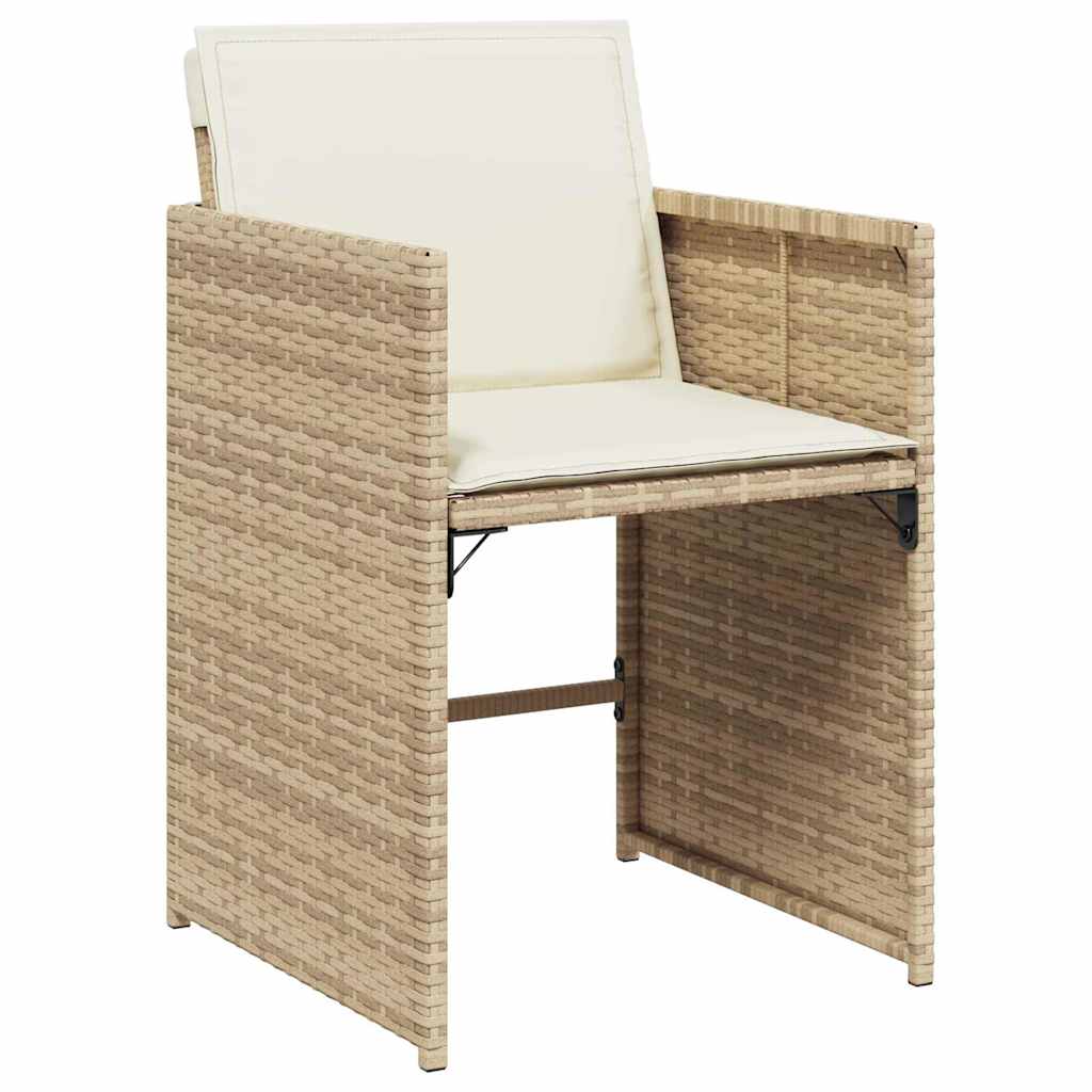 Have Spisebordssæt med pude 5 pcs Beige polyrattan