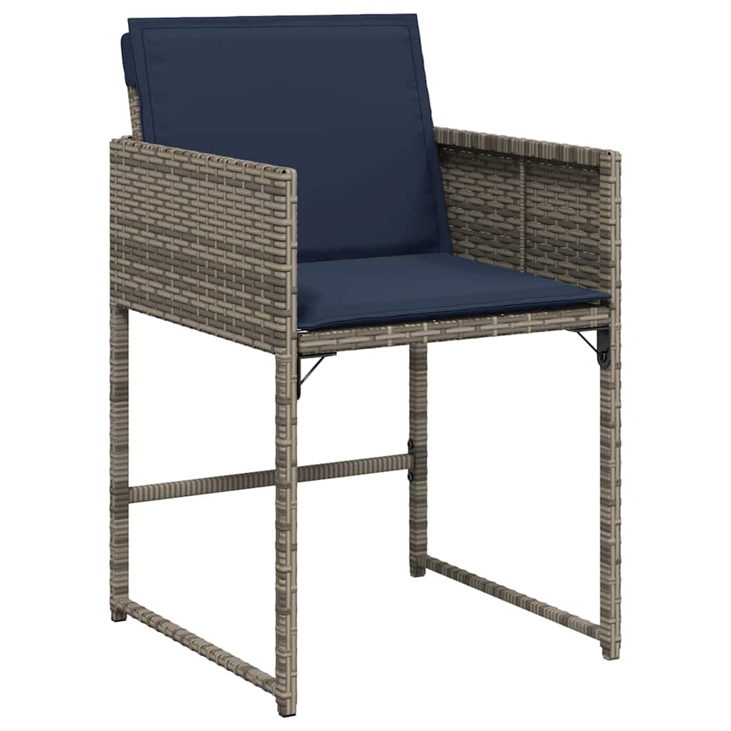 Have Spisebordssæt med pude 5 pcs Grå polyrattan