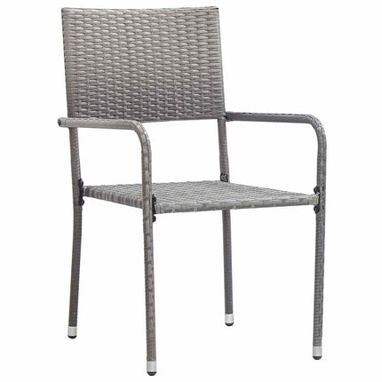 Have Spisebordssæt med pude 5 pcs Grå polyrattan