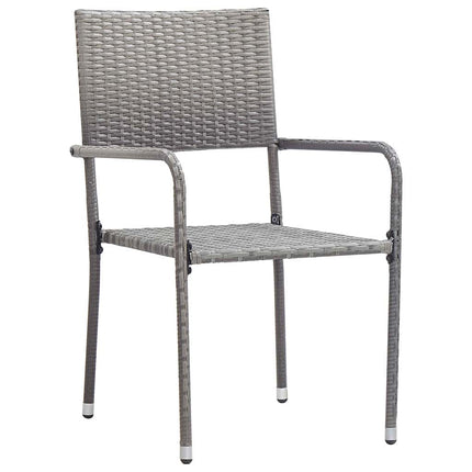 Have Spisebordssæt med pude 7 pcs Grå polyrattan
