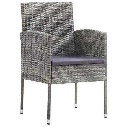 Have Spisebordssæt med pude 7 pcs Grå polyrattan