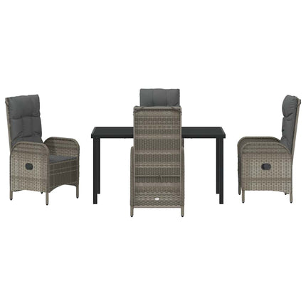Have Spisebordssæt med pude 5 pcs Grå polyrattan