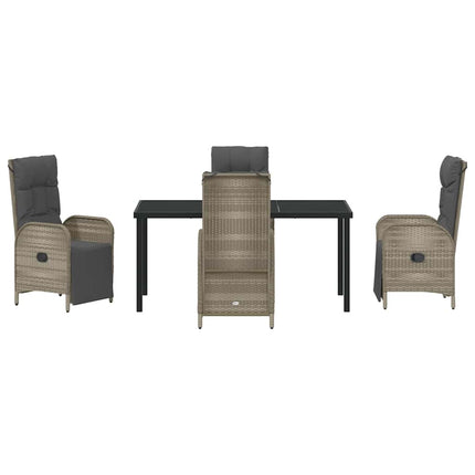 Have Spisebordssæt med pude 5 pcs Grå polyrattan