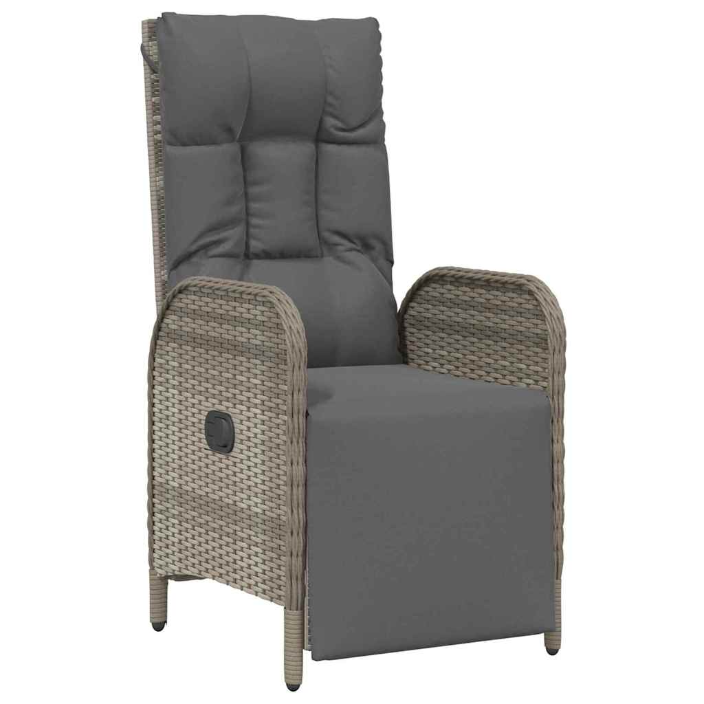 Have Spisebordssæt med pude 7 pcs Grå polyrattan