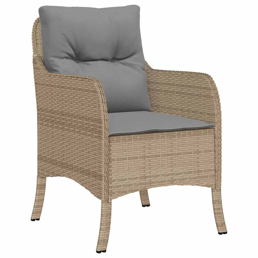 Have Spisebordssæt med pude 7 pcs Beige polyrattan