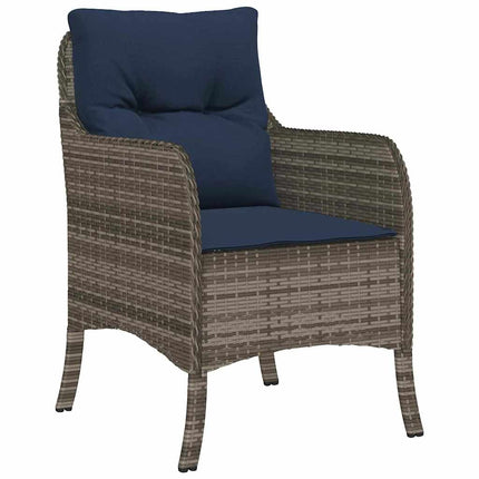 Have Spisebordssæt med pude 5 pcs Grå polyrattan