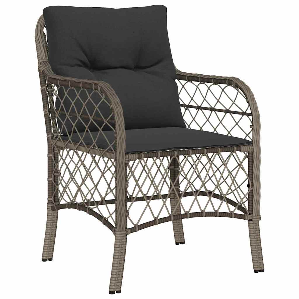 Have Spisebordssæt med pude 5 pcs Grå polyrattan