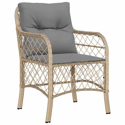 Have Spisebordssæt med pude 5 pcs Beige polyrattan