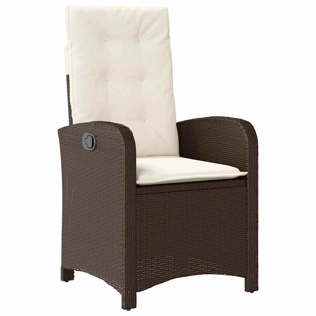 Have Spisebordssæt med pude 5 pcs Brun polyrattan
