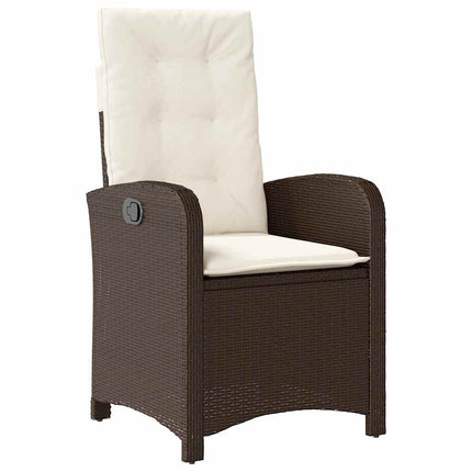 Have Spisebordssæt med pude 7 pcs Brun polyrattan
