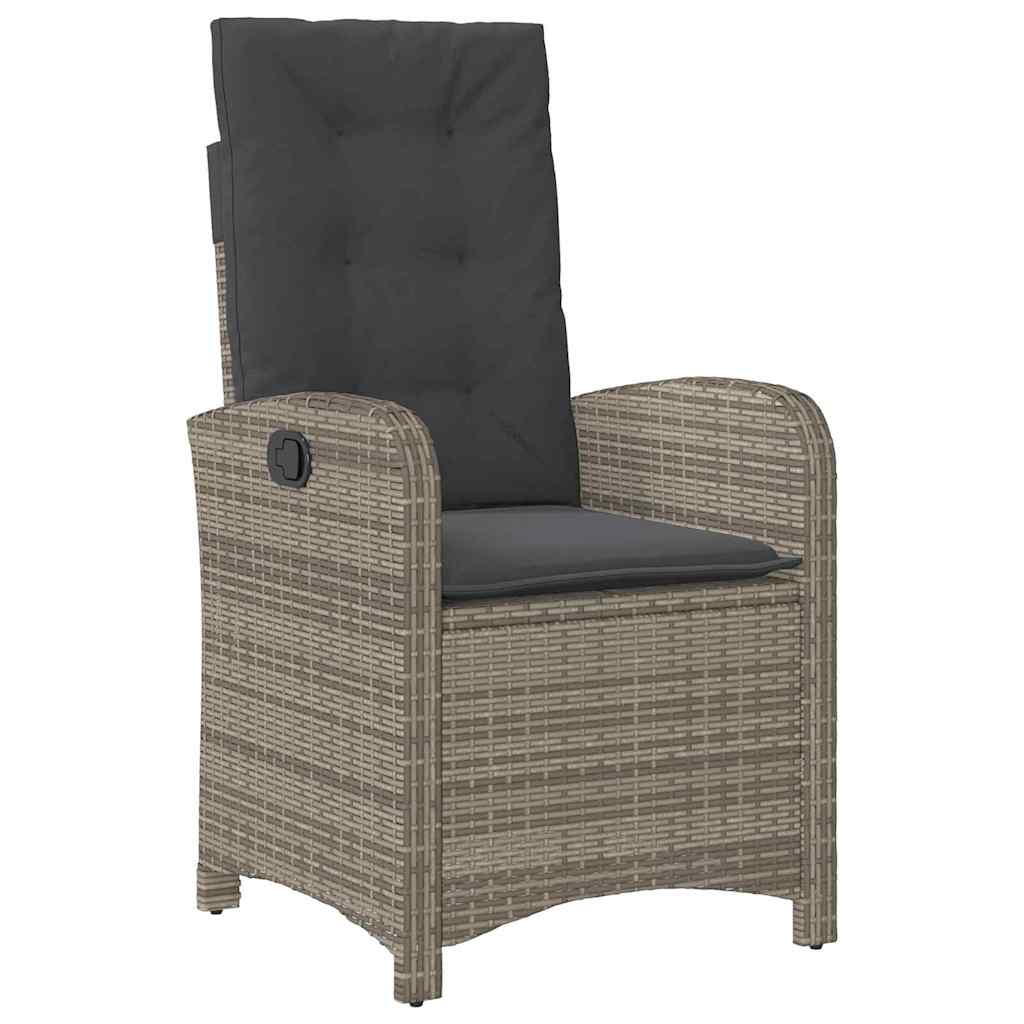 Have Spisebordssæt med pude 5 pcs Grå polyrattan