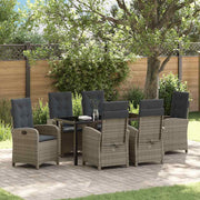 Have Spisebordssæt med pude 7 pcs Grå polyrattan