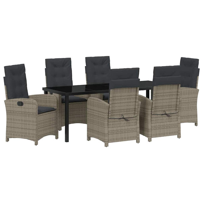 Have Spisebordssæt 7 stk. Grå polyrattan