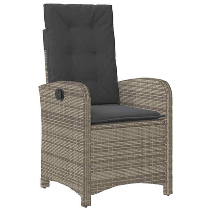 Have Spisebordssæt med pude 9 pcs Grå polyrattan