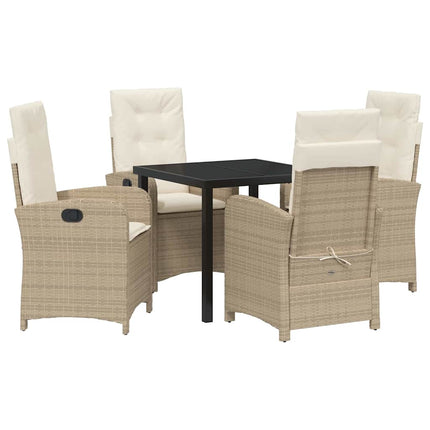 Have Spisebordssæt med pude 5 pcs Beige polyrattan
