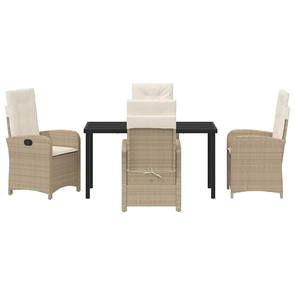 Have Spisebordssæt med pude 5 pcs Beige polyrattan