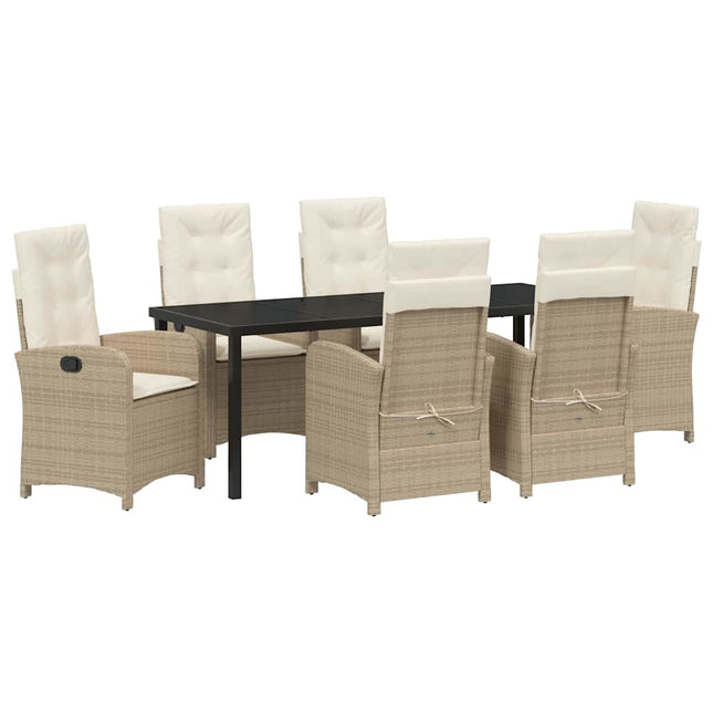 Have Spisebordssæt 7 stk. Beige polyrattan