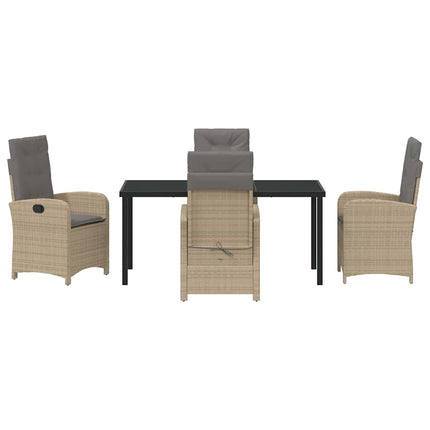 Have Spisebordssæt med pude 5 pcs Beige polyrattan