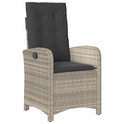 Have Spisebordssæt med pude 5 pcs Lysegrå polyrattan