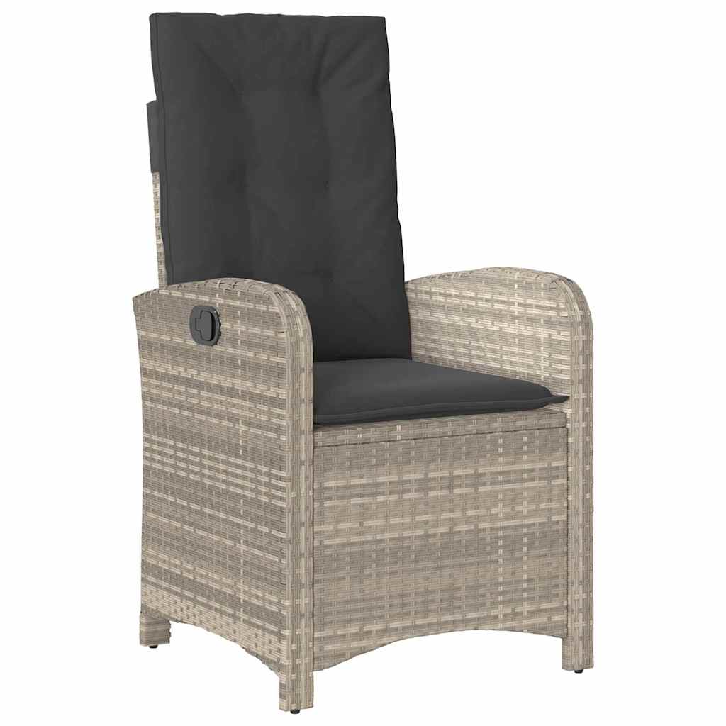 Have Spisebordssæt med pude 5 pcs Lysegrå polyrattan