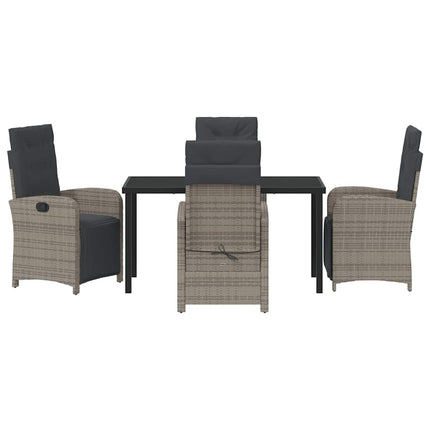 Have Spisebordssæt med pude 5 pcs Grå polyrattan