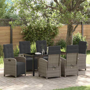 Have Spisebordssæt med pude 7 pcs Grå polyrattan
