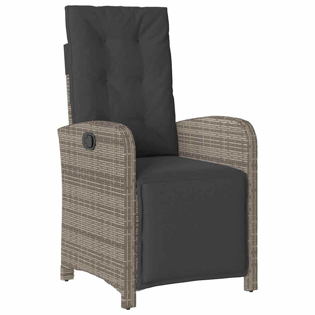 Have Spisebordssæt med pude 7 pcs Grå polyrattan
