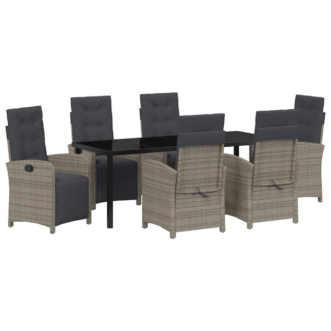 Have Spisebordssæt 7 stk. Grå polyrattan