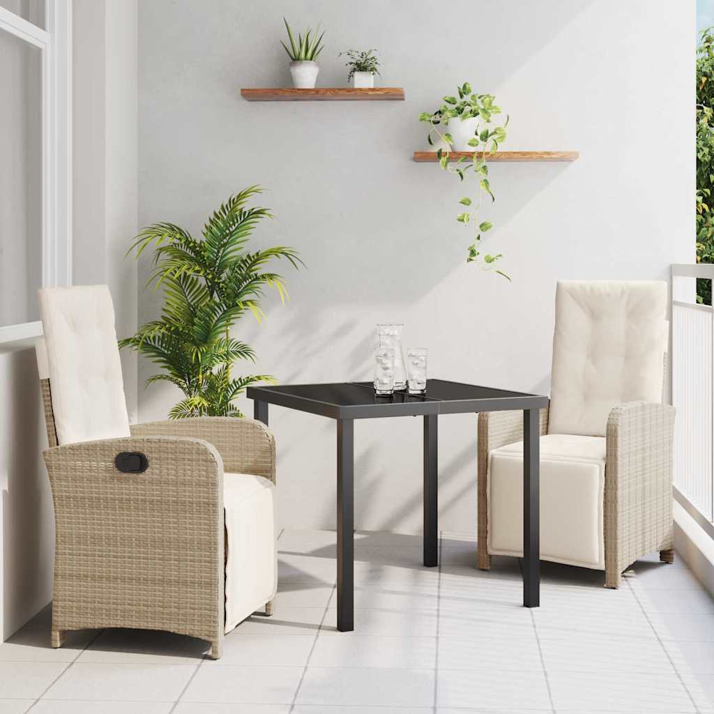 Have Spisebordssæt med pude 3 pcs Beige polyrattan
