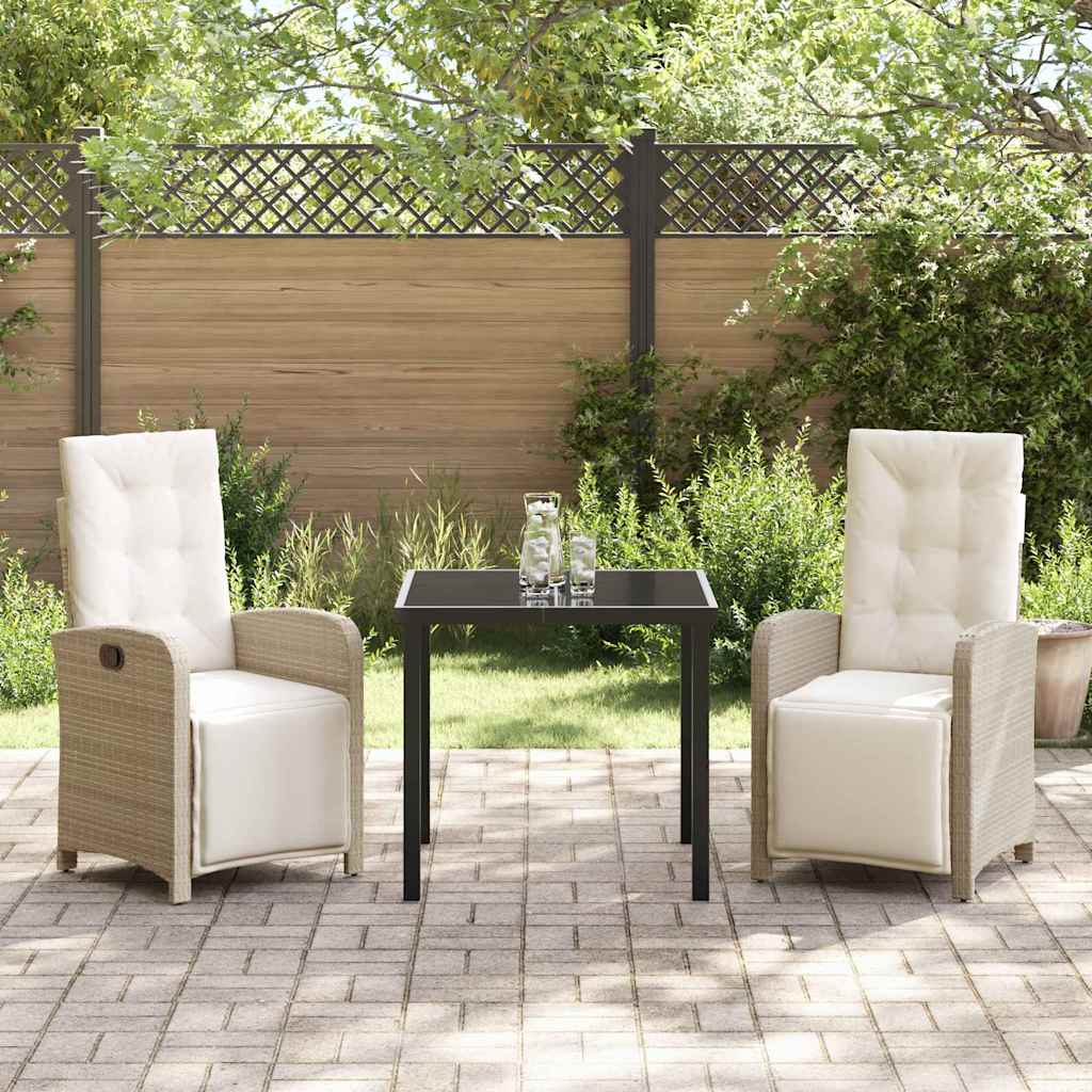 Have Spisebordssæt med pude 3 pcs Beige polyrattan