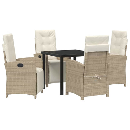 Have Spisebordssæt med pude 5 pcs Beige polyrattan