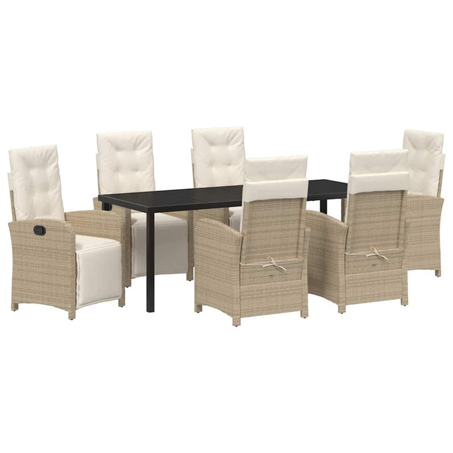 Have Spisebordssæt 7 stk. Beige polyrattan