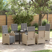 Have Spisebordssæt med pude 7 pcs Beige polyrattan