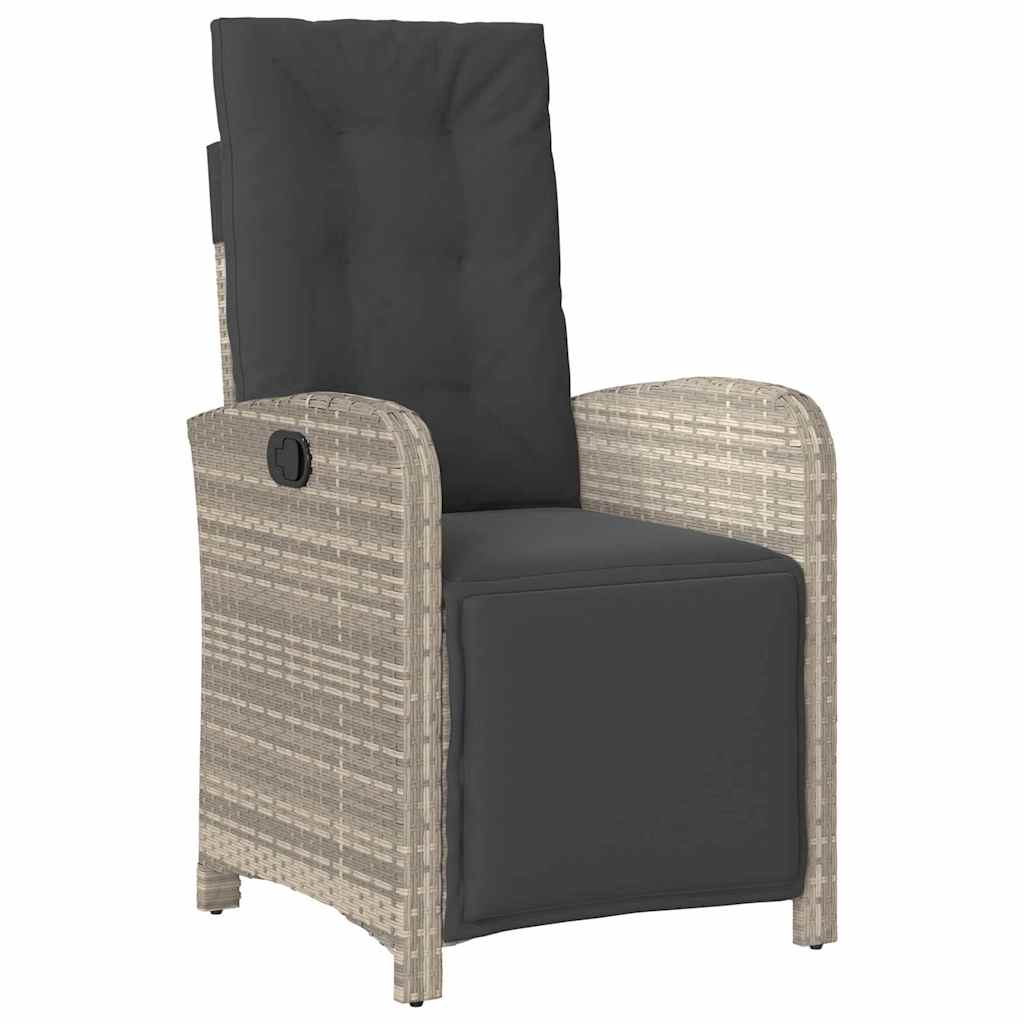 Have Spisebordssæt med pude 3 pcs Lysegrå polyrattan