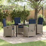 Have Spisebordssæt med pude 5 pcs Grå polyrattan