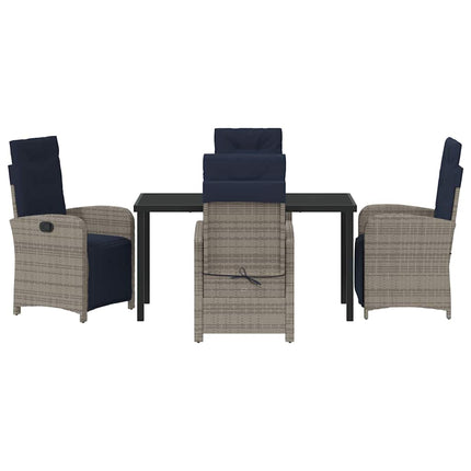 Have Spisebordssæt med pude 5 pcs Grå polyrattan