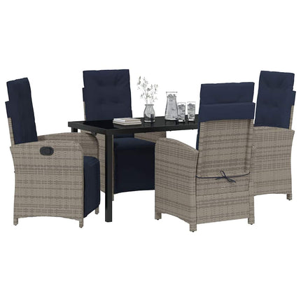 Have Spisebordssæt med pude 5 pcs Grå polyrattan