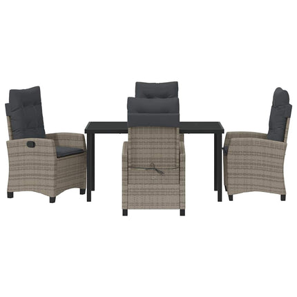 Have Spisebordssæt med pude 5 pcs Grå polyrattan